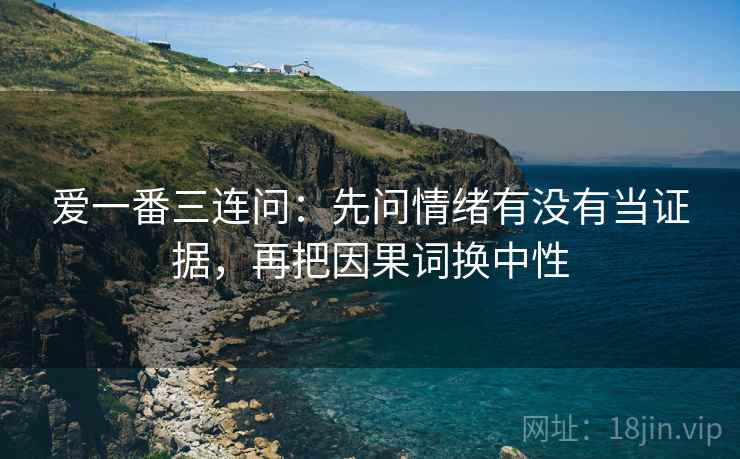 爱一番三连问:先问情绪有没有当证据,再把因果词换中性 第2张 爱一番三连问:先问情绪有没有当证据,再把因果词换中性 第2张