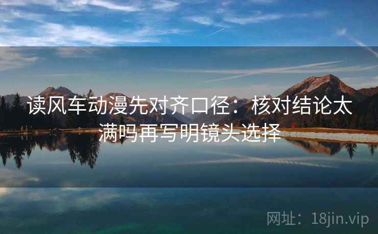 读风车动漫先对齐口径：核对结论太满吗再写明镜头选择  第2张